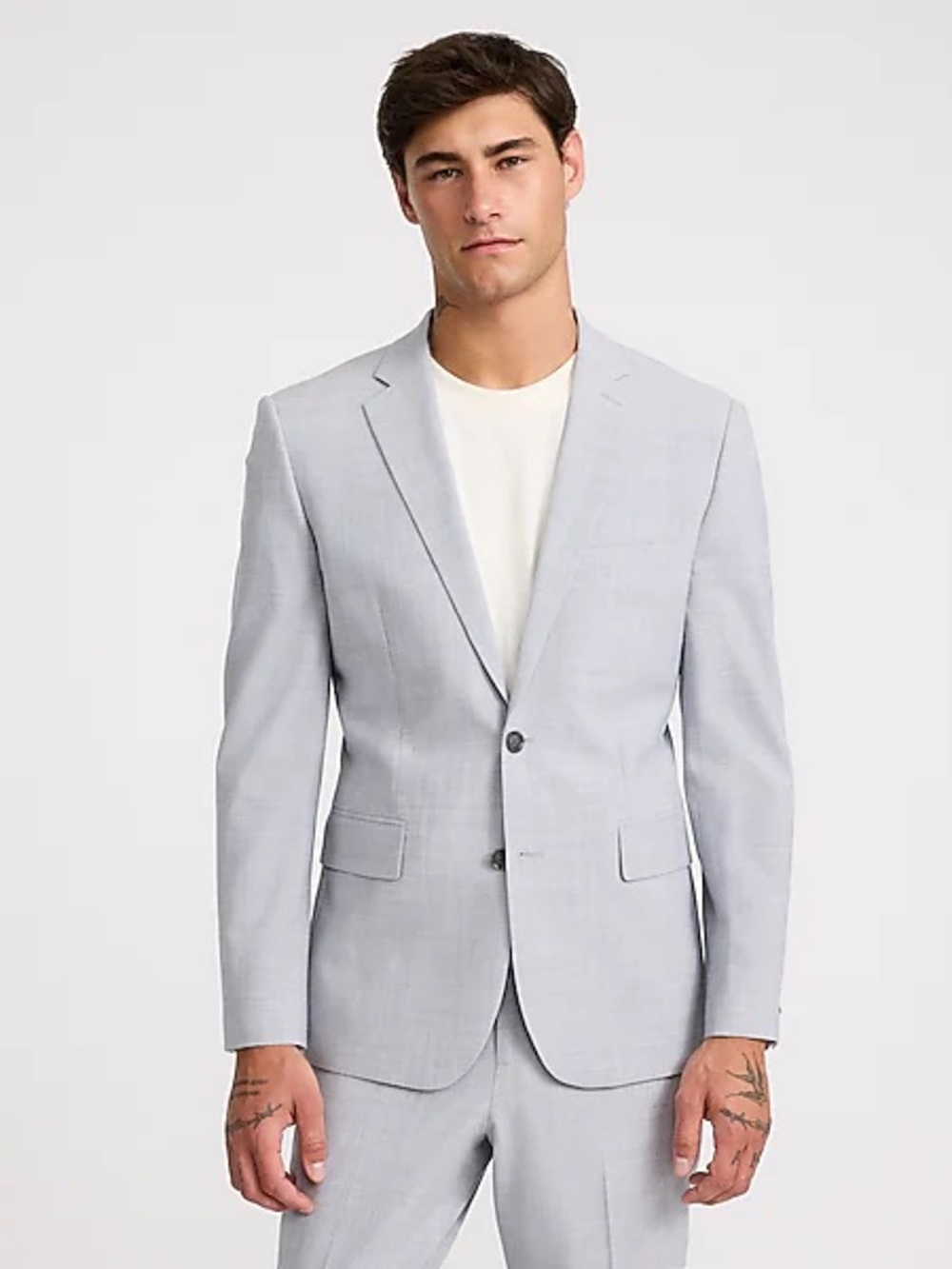 Men's Light Gray Slim Blazer -